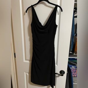 WHITE HOUSE BLACK MARKET Size 2 Black Knit Stretch perfect LBD